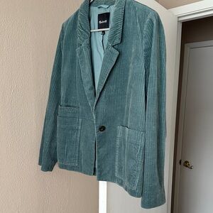 Madewell Gray Corduroy Blazer